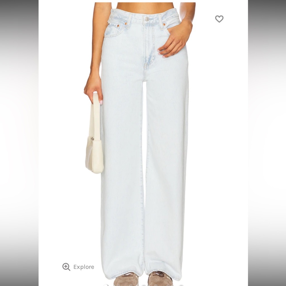 Levi’s Ribcage Wide Leg Jeans 27x30 Super High Rise Light Wash 90s Vintage NWT